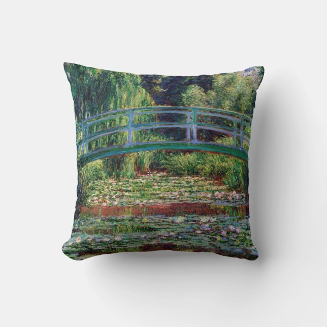 Die japanische Brücke (Water-Lily Pond), Monet Kissen (Vorderseite)