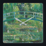 Die japanische Brücke (Water-Lily Pond), Monet Quadratische Wanduhr<br><div class="desc">Oscar-Claude Monet (14. November 1840 - 5. Dezember 1926) war ein französischer Maler, Gründer des französischen Impressionistischen Gemäldes und beständiger und produktivster Praktizierer der Philosophie der Bewegung, seine Wahrnehmungen vor der Natur zu äußern, insbesondere in Bezug auf die Putz-Landschaftsmalerei. Der Begriff "Impressionismus" leitet sich aus dem Titel seines Gemäldes Impression,...</div>