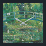 Die japanische Brücke (Water-Lily Pond), Monet Quadratische Wanduhr<br><div class="desc">Oscar-Claude Monet (14. November 1840 - 5. Dezember 1926) war ein französischer Maler, Gründer des französischen Impressionistischen Gemäldes und beständiger und produktivster Praktizierer der Philosophie der Bewegung, seine Wahrnehmungen vor der Natur zu äußern, insbesondere in Bezug auf die Putz-Landschaftsmalerei. Der Begriff "Impressionismus" leitet sich aus dem Titel seines Gemäldes Impression,...</div>