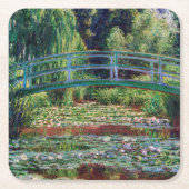 Die Japanische Brücke (Water-Lily Pond), Monet Rechteckiger Pappuntersetzer (Vorderseite)