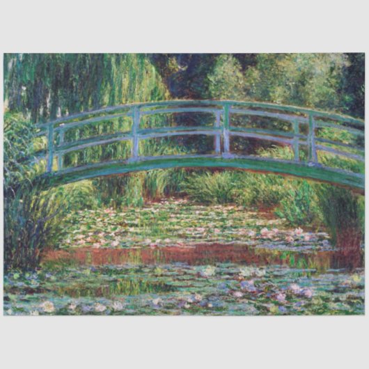 Die Japanische Brücke (Water-Lily Pond), Monet Seidenpapier (Vorderseite)