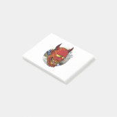 Die japanische Hannya-Maske Post-it Klebezettel (angewinkelt)