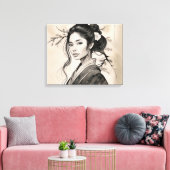 Die japanische Lady Leinwanddruck (Insitu (Wohnzimmer))