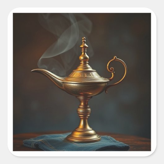 Die "JEANie" Quadratischer Aufkleber (Vorderseite)