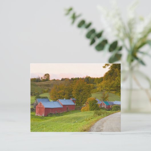 Die Jenne Farm in Woodstock, Vermont. Herbst. Postkarte (Stehend Vorderseite)