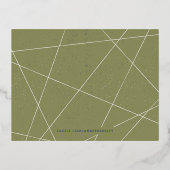 Die Jet Set Travel Stationery Card aufdecken - Grü Folie Einladungspostkarte (Rückseite)