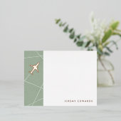 Die Jet Set Travel Stationery Card entdecken - Min Folie Einladungspostkarte (Stehend vorne)