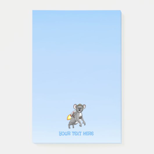 Die Jetpack-Fahrt des Koalas Post-it Klebezettel (Vorderseite)