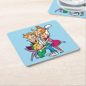 Die Jetsons | Familie Rechteckiger Pappuntersetzer (angewinkelt)