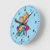 Die Jetsons | Familie Runde Wanduhr (Winkel)
