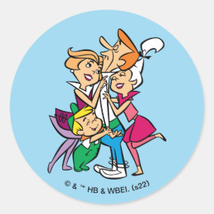 Die Jetsons   Familie Runder Aufkleber