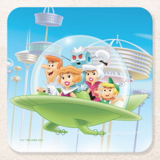 Die Jetsons | Familienflieger Rechteckiger Pappuntersetzer