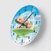 Die Jetsons | Familienflieger Runde Wanduhr (Winkel)