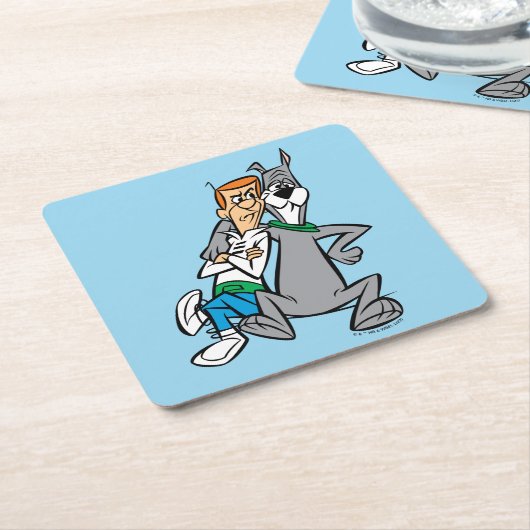 Die Jetsons | George & Astro Buddies Rechteckiger Pappuntersetzer (angewinkelt)