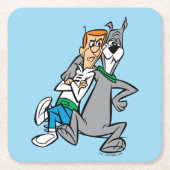 Die Jetsons | George & Astro Buddies Rechteckiger Pappuntersetzer (Vorderseite)