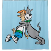Die Jetsons | George & Astro Hug Duschvorhang (Vorderseite)