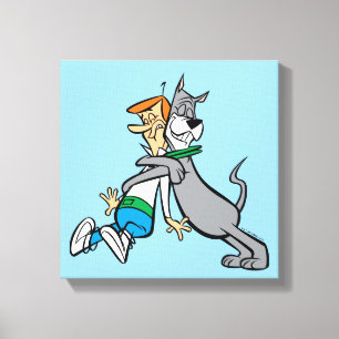 Die Jetsons   George & Astro Hug Leinwanddruck
