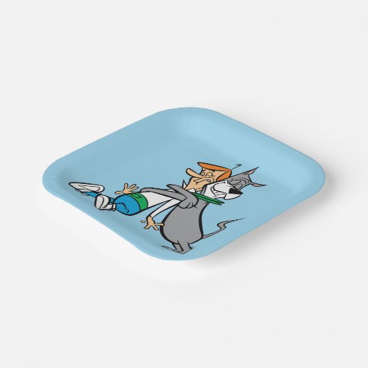 Die Jetsons | George & Astro Hug Pappteller (Gewinkelt)