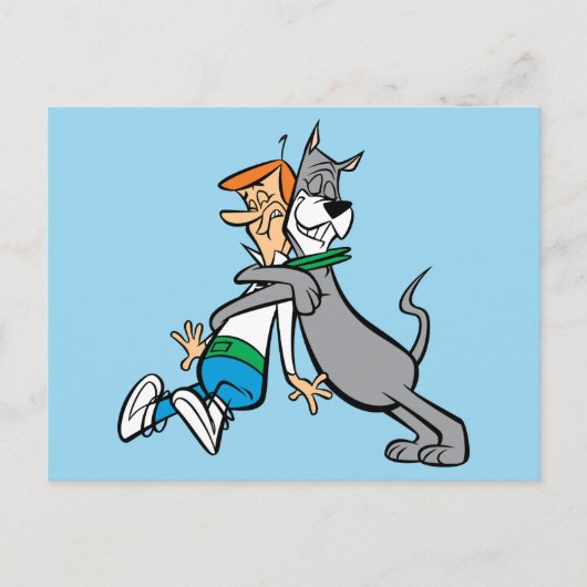 Die Jetsons | George & Astro Hug Postkarte (Vorderseite)