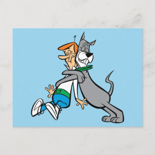 Die Jetsons   George & Astro Hug Postkarte