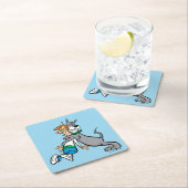 Die Jetsons | George & Astro Hug Rechteckiger Pappuntersetzer (Vor Ort)