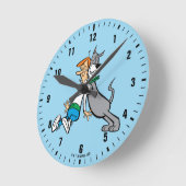 Die Jetsons | George & Astro Hug Runde Wanduhr (Winkel)