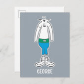 Die Jetsons | George's Anzug Postkarte (Vorne/Hinten)
