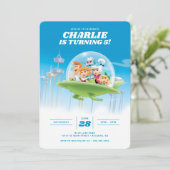 Die Jetsons zum Geburtstag Einladung (Stehend Vorderseite)