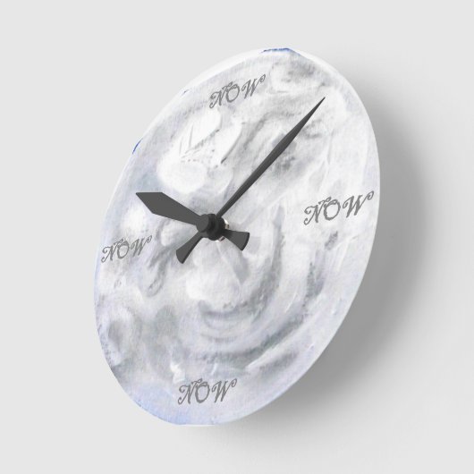 Die JETZT-Uhr Runde Wanduhr (Winkel)