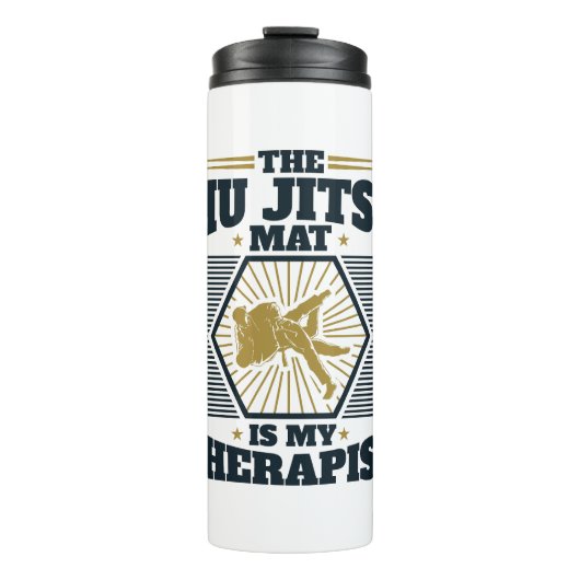 Die Jiu Jitsu Mat ist mein Therapeut Thermosbecher (Vorderseite)