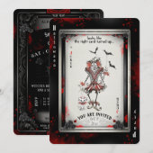 Die Joker & Little White Dog Halloween Card Einladung (Vorne/Hinten)