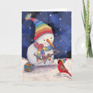Die Jolly Snowperson Holiday Card Feiertagskarte