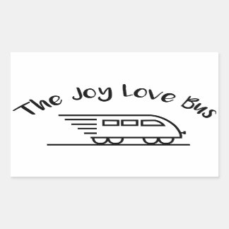 Die Joy Liebe Bus Speedy Logo-Aufkleber Rechteckiger Aufkleber