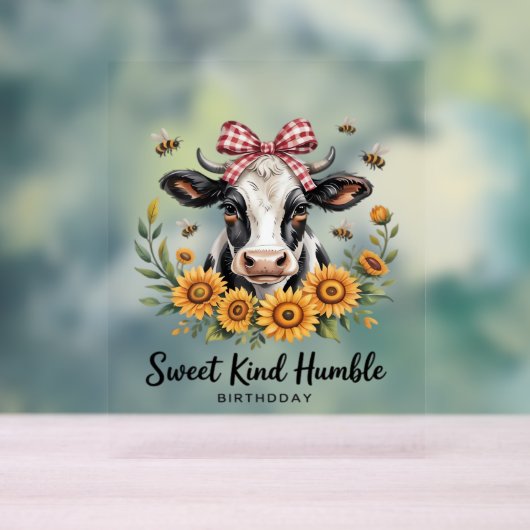 Die Joyfull Strawberry Cow Liebe Classic T-Shi Acrylschild (Neutral)