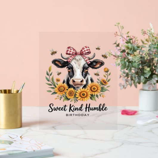 Die Joyfull Strawberry Cow Liebe Classic T-Shi Acrylschild (Hochzeit)