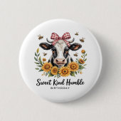 Die Joyfull Strawberry Cow Liebe Classic T-Shi Button (Vorderseite)