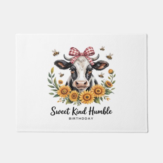 Die Joyfull Strawberry Cow Liebe Classic T-Shi Fußmatte (Vorderseite)