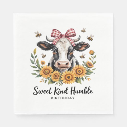 Die Joyfull Strawberry Cow Liebe Classic T-Shi Serviette (Vorderseite)