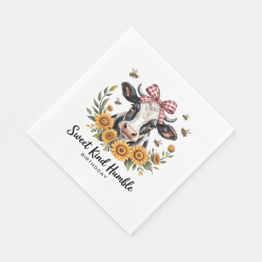 Die Joyfull Strawberry Cow Liebe Classic T-Shi Serviette (Ecke)