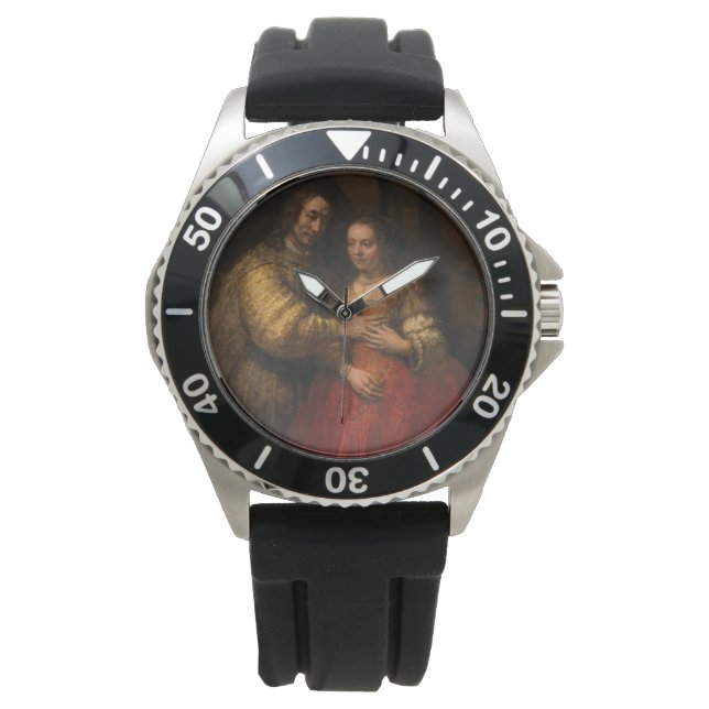 Die jüdische Brücke (von Rembrandt) Armbanduhr (Vorderseite)