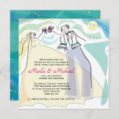 Die jüdische Hochzeit des Weines Einladung (Vorne/Hinten)