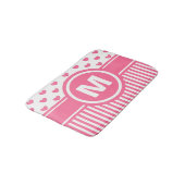 Die jugendlich Mädchen-personalisiertes rosa Badematte (Schrägansicht)