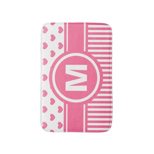Die jugendlich Mädchen-personalisiertes rosa Badematte (Vorderseite Vertikal)
