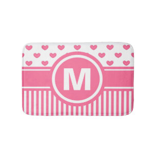 Die jugendlich Mädchen-personalisiertes rosa Badematte