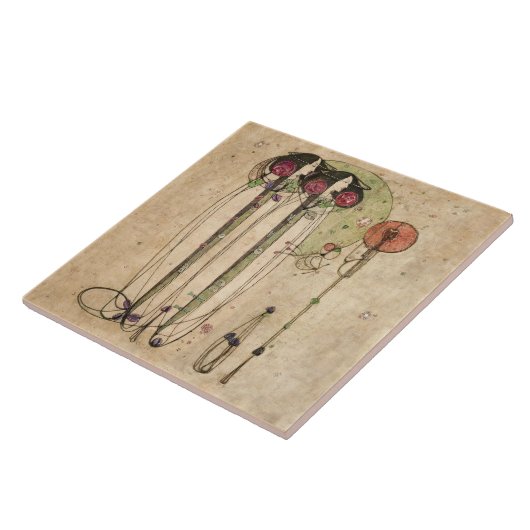 Die Jugendstil-Dekoration von Wassail Mackintosh Fliese (Seite)