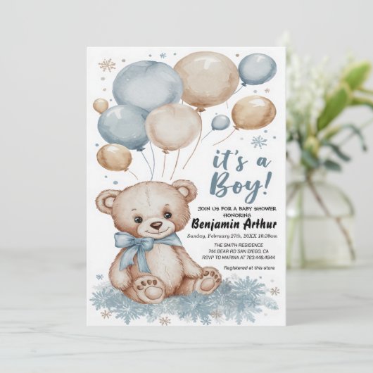 Die Junge Babydusche Einladung (Stehend Vorderseite)