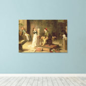 Die junge Bildhauerin (Öl auf Leinwand) Leinwanddruck (Insitu (Holzboden))