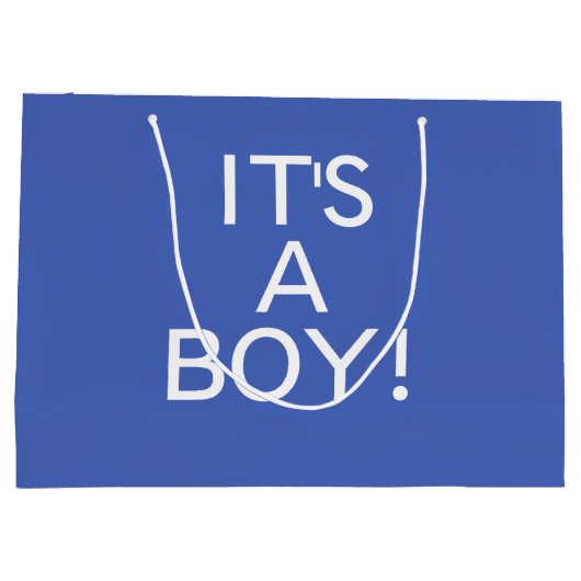 Die junge blaue Geschenktasche Große Geschenktüte (Rückseite)