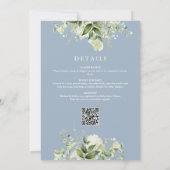 Die junge, blaue Vegetation in einer Dusche. Einladung (Rückseite)