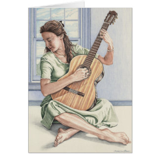 Die junge Gitarrist-Karte